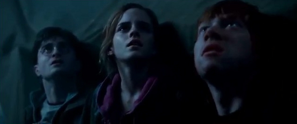 Harry Potter et les reliques de la mort Partie 2: Harry Potter (Daniel Radcliffe), Hermione (Emma Watson) et Ron (Ruppert Grint)