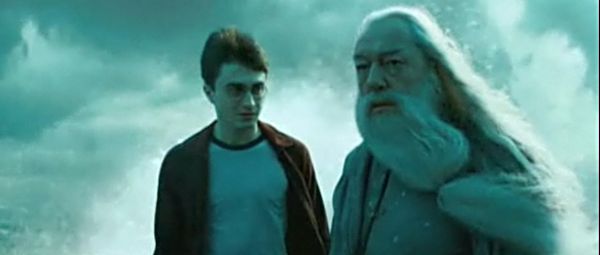 Harry Potter et le prince de sang-mêlé: Harry Potter (Daniel Radcliff) et Dumbledore (Michael Gambon)